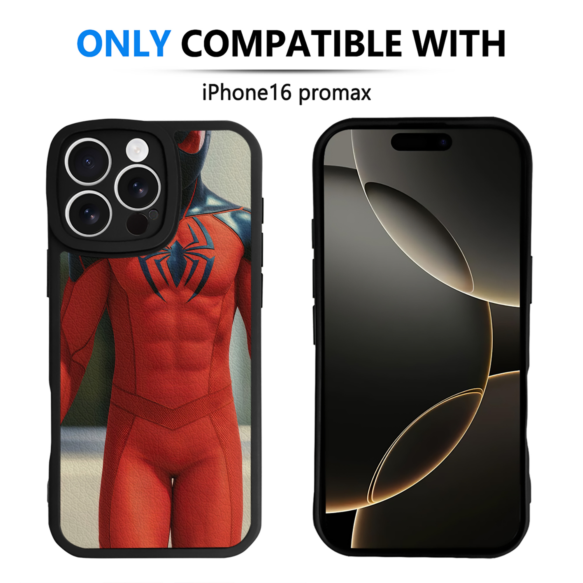 （画像用） Spider Man スパイダーマン 【iPhone 16シリーズ対応】シリコンスマホケース（レザー調） 材質：シリコン